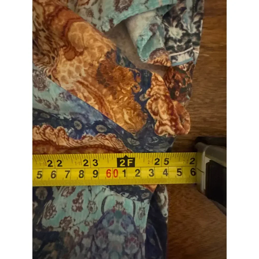 Soft Surroundings Sharron Short Sleeve‎ Papaya Blues Top Artsy Everyday Boho 2X